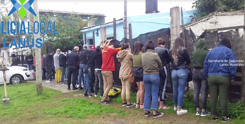 24 personas rompieron la cuarentena con una fiesta en Chingolo