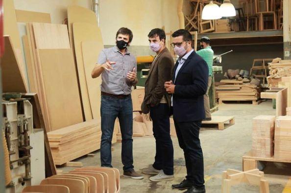 Balladares y el titular del INAES, en pymes cooperativas de Lanús