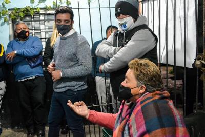 Balladares, con comerciantes de Barceló y en Chingolo