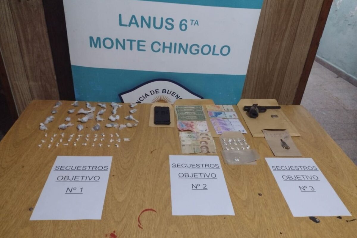 Detenidos en Chingolo con drogas, motos y armas