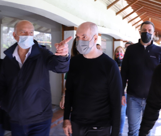 Grindetti y Larreta en Adrogué