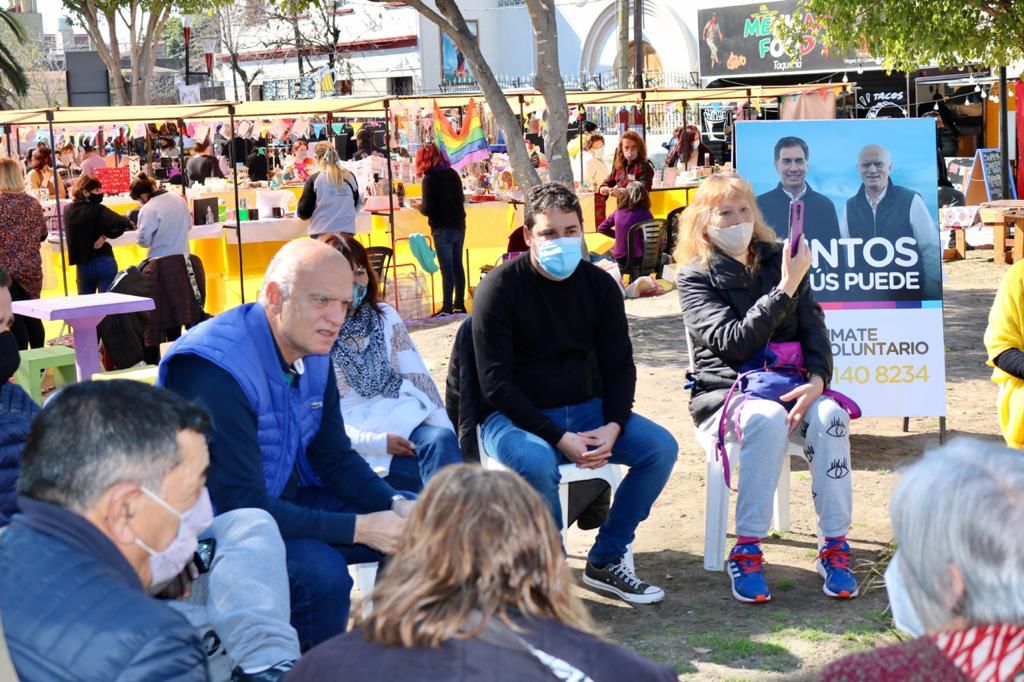 Grindetti, con el precandidato Sala en Villa Industriales
