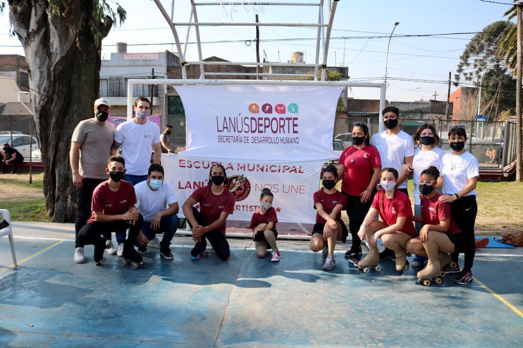 Sala, en el lanzamiento de la Liga de Patín Artístico