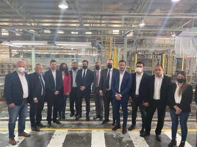 Kulfas, Balladares y Julián Álvarez en el Parque Industrial de Lanús
