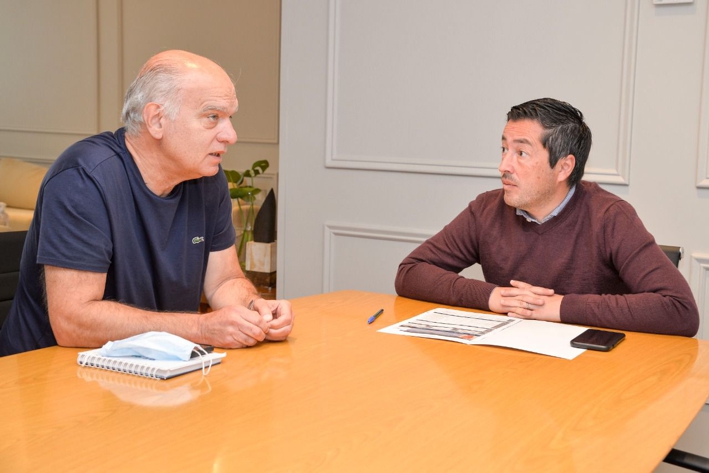 Grindetti y ministro Nardini analizaron obras hechas con el fondo FIM
