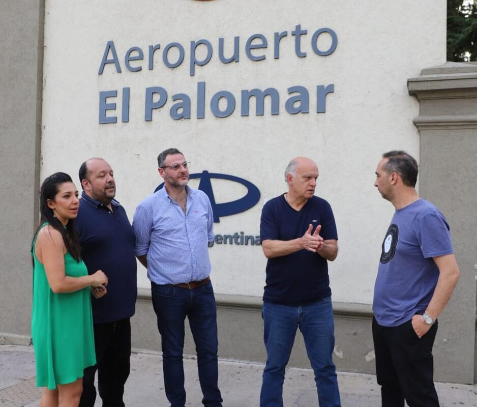 En El Palomar, Grindetti acusó a Kicillof de no defender el trabajo que daba el aeropuerto