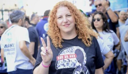 La secretaria Gral. de ANDUNA, “Por la Patria y los derechos”