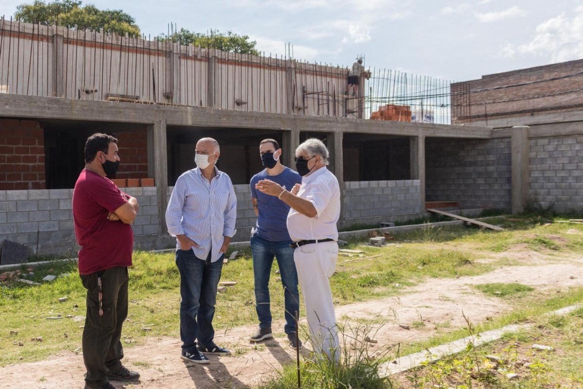 Grindetti y la Fundación “Pupi” recorrieron obras en el Parque Piñeiro