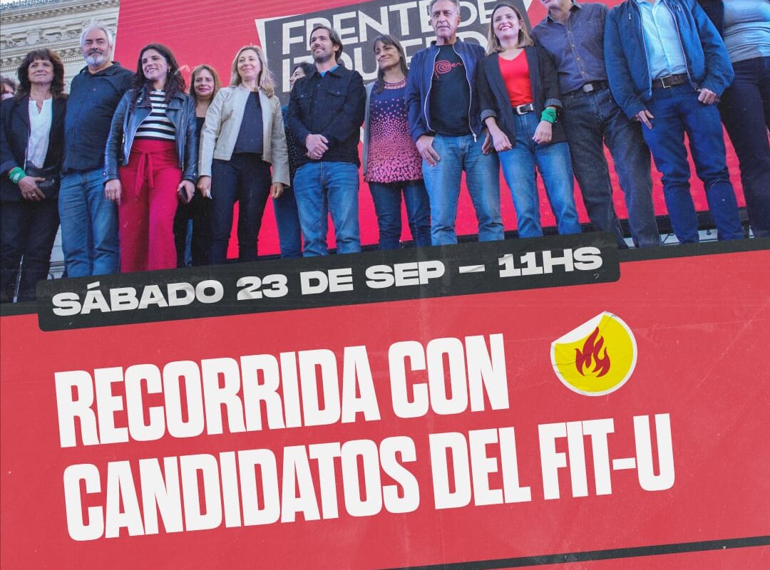 Los candidatos del Frente de Izquierda, en campaña por Lomas