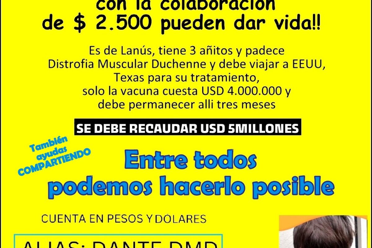 Solidaridad: Dante nos necesita